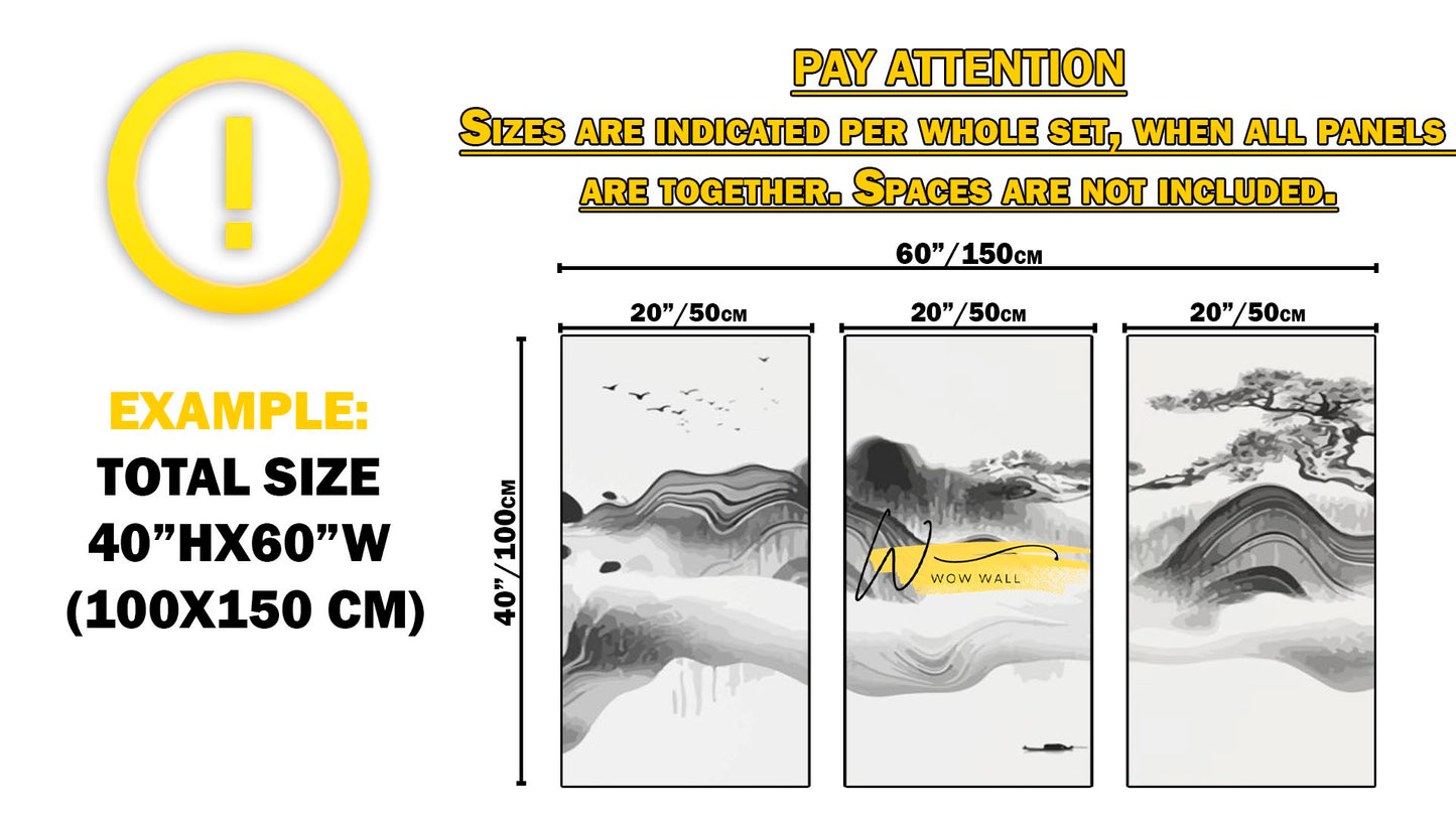 Moderne abstrakte Kunst, abstrakter Druck, mehrteilige Leinwand, Wanddekoration für Räume, abstrakte Wandkunst, abstraktes Gemälde, extragroße Wandkunst