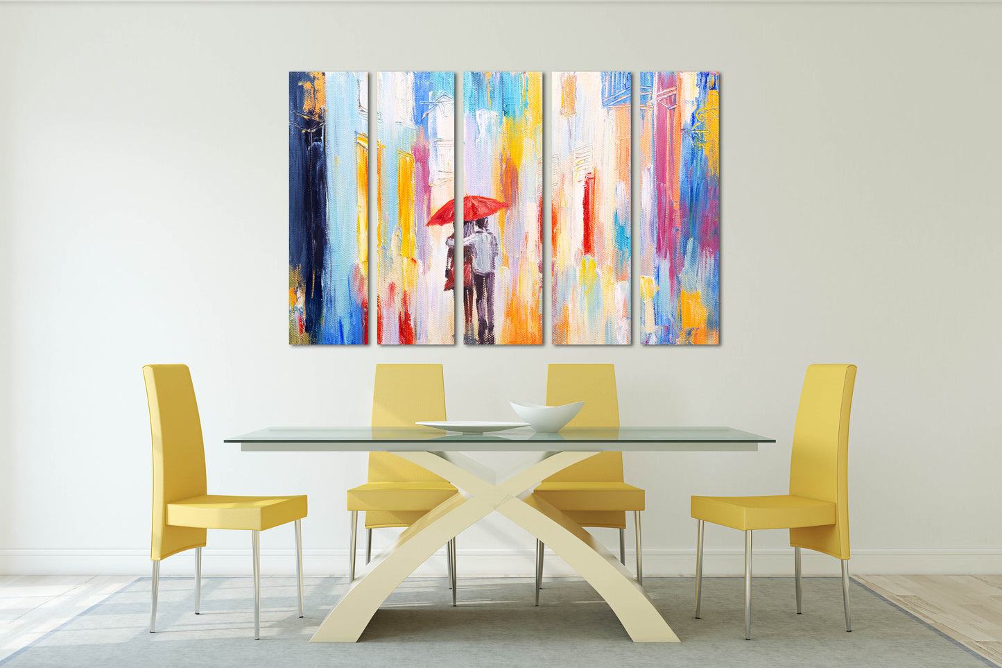 Abstract couple love art, Love wall art paintings on canvas, red umbrella art, valentines day gift, printable abstract art prints