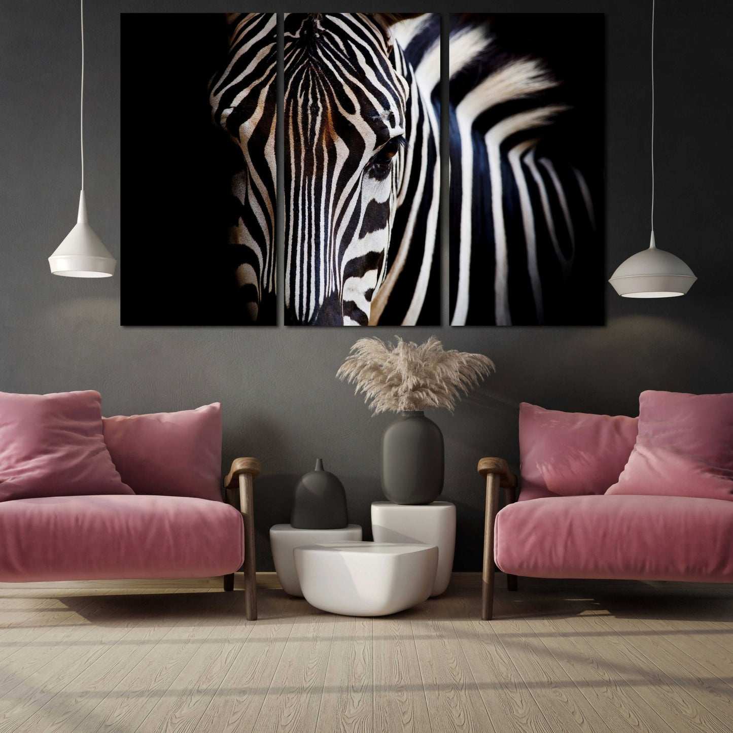 Zebra wall art, Black and white art, wild animal wall art Canvas painting Contemporary art Living room art Extra large wall art