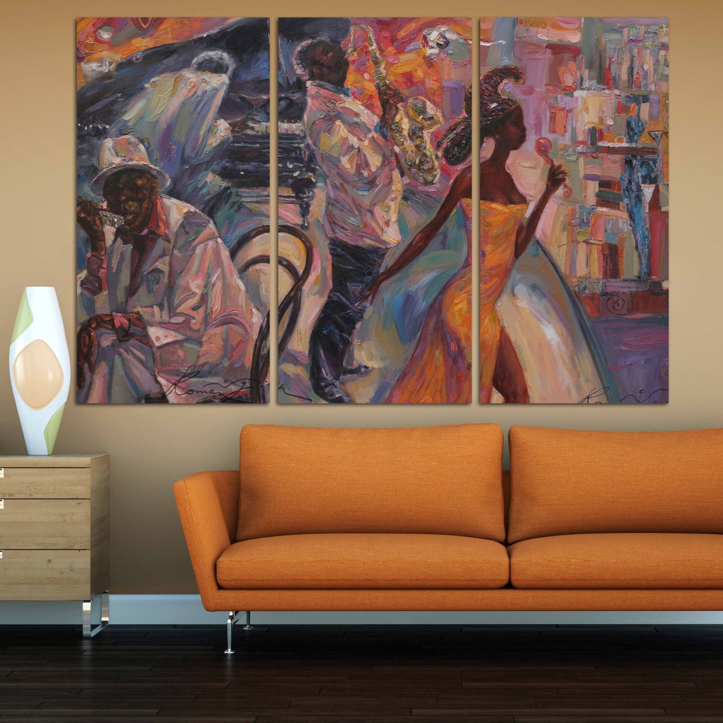 Musik Wandkunst Jazz Wanddekoration Jazz Club Dekor Afroamerikanische Wandkunst Schwarze Frau Wandkunst Saxophon Wandkunst Jazz Leinwanddruck