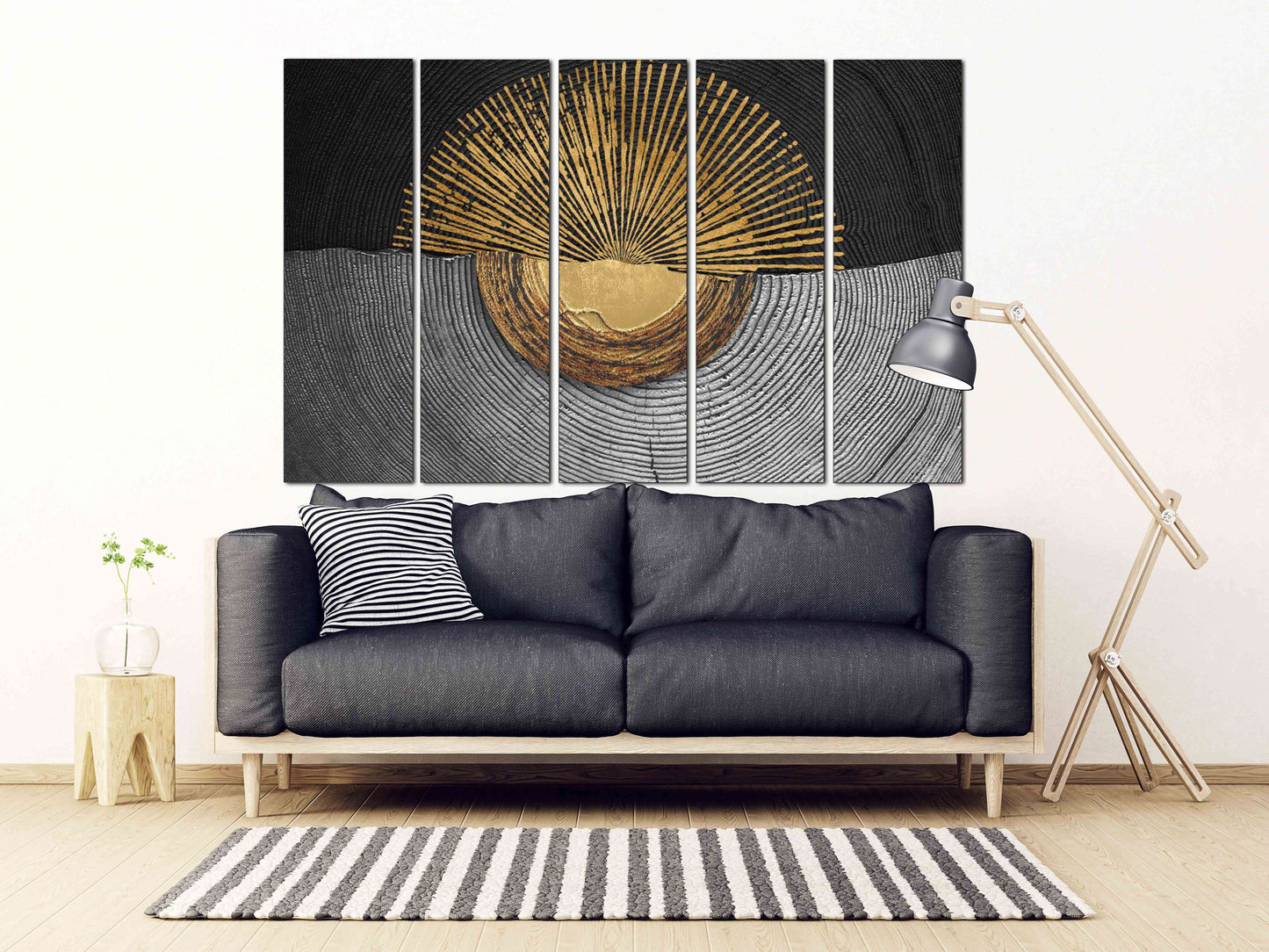 Abstract geometric wall art multi panel wall art abstract canvas trendy wall art Large abstract Black wall art Luxury wall art