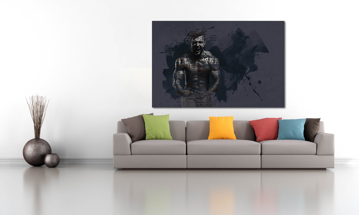 Athlete man wall art Fashion wall art Sportsman wall art Paintings on canvas Home wall decor Canvas painting Multi panel wall art