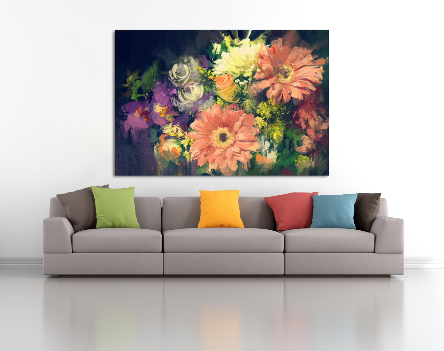 Vintage floral oil painting Flowers wall art home wall decor canvas painting Wall art boho flowers flowers canvas living room wall art