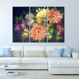 Vintage floral oil painting Flowers wall art home wall decor canvas painting Wall art boho flowers flowers canvas living room wall art