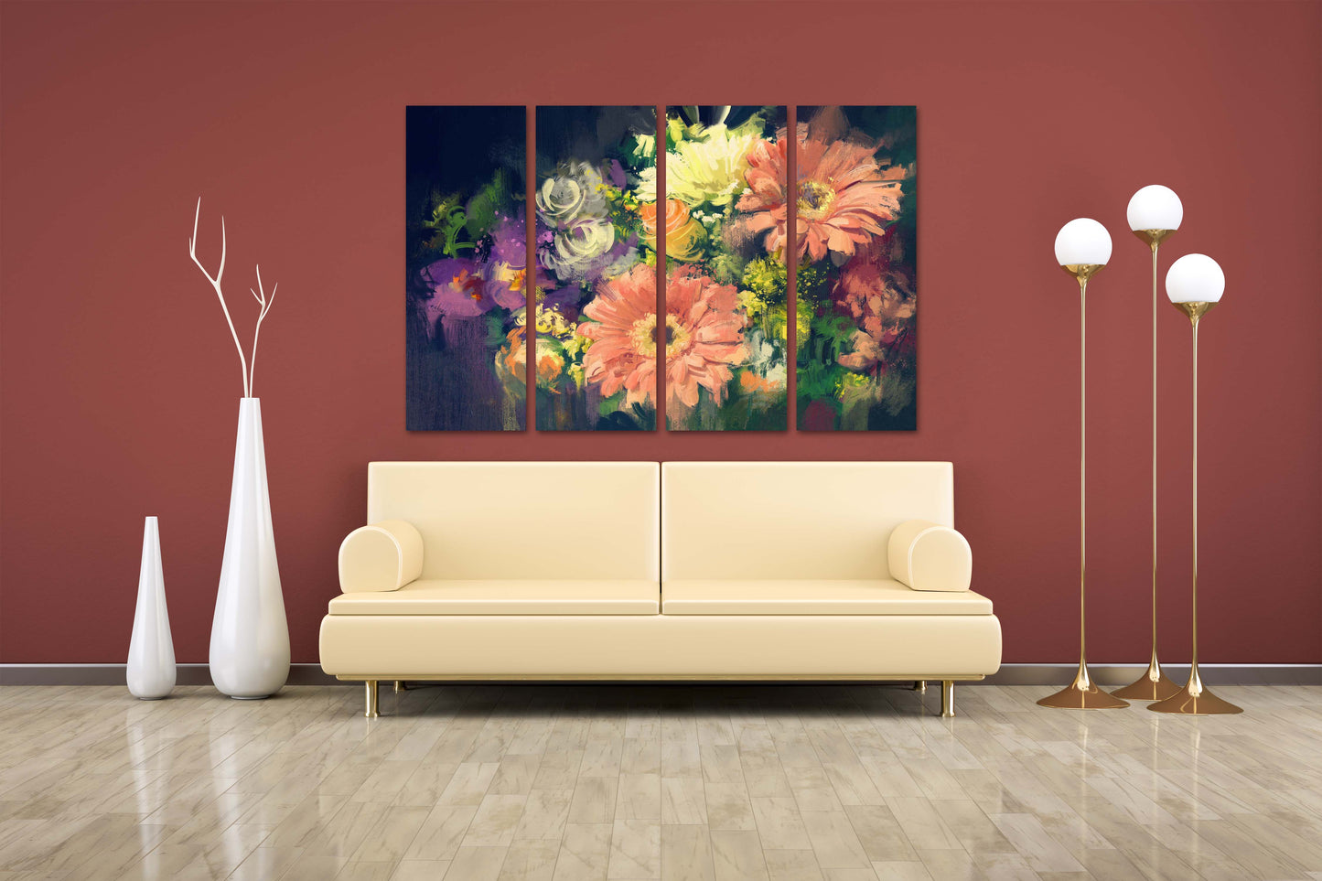 Vintage floral oil painting Flowers wall art home wall decor canvas painting Wall art boho flowers flowers canvas living room wall art