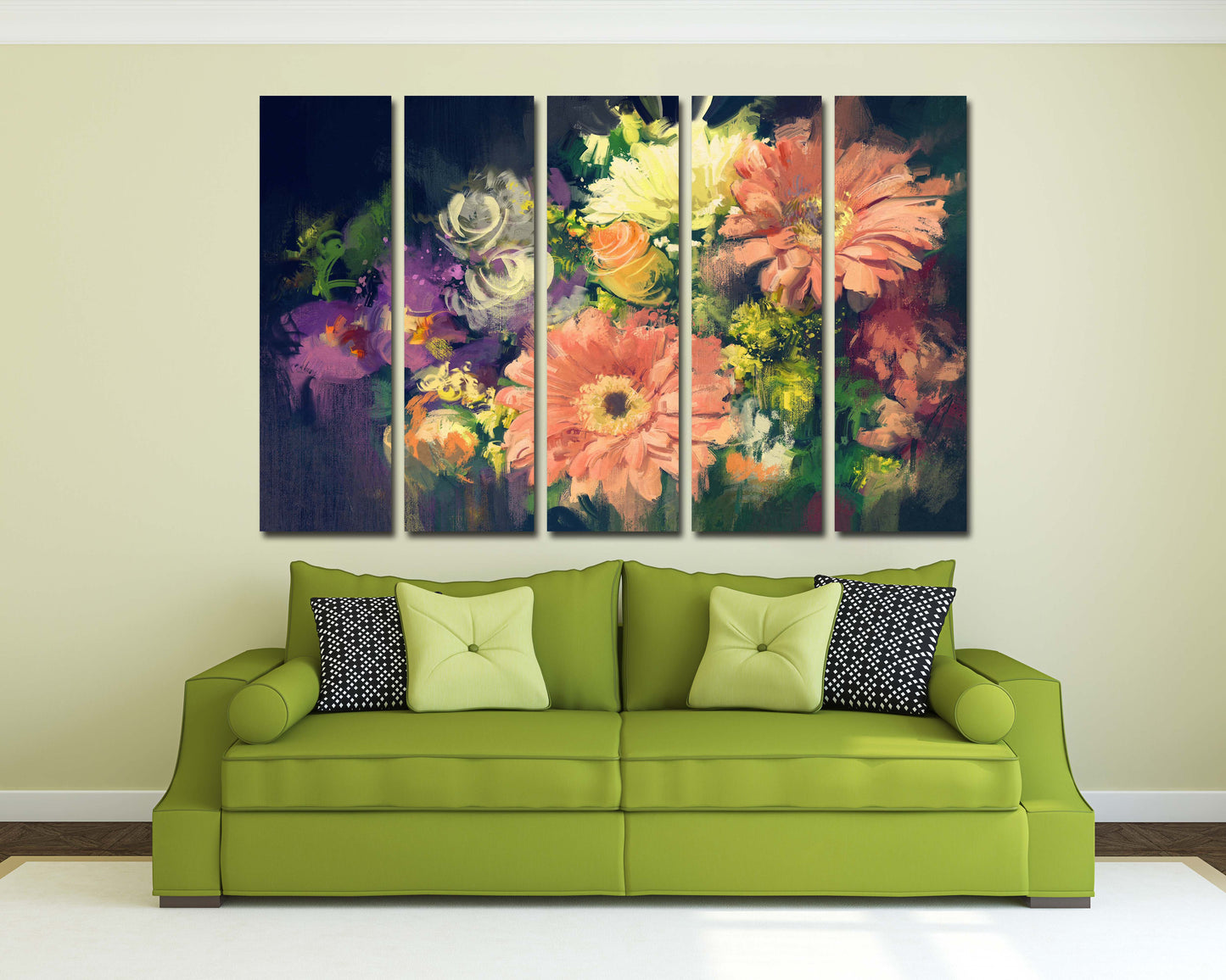Vintage floral oil painting Flowers wall art home wall decor canvas painting Wall art boho flowers flowers canvas living room wall art