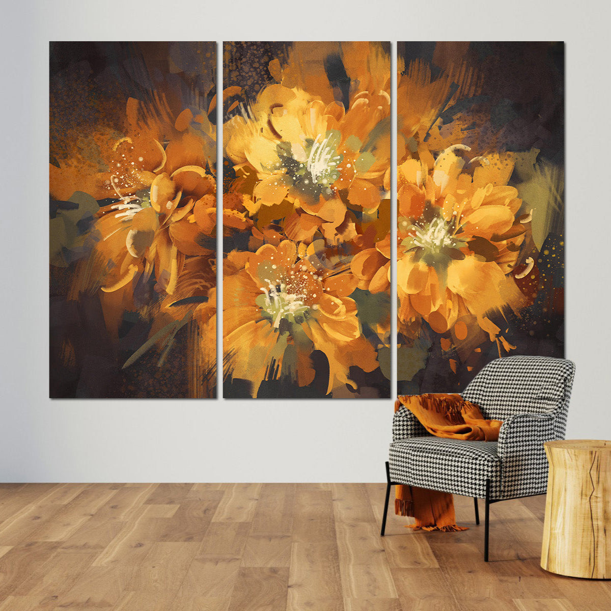 Vintage floral oil painting Flowers wall art home wall decor canvas painting Wall art boho flowers flowers canvas living room wall art