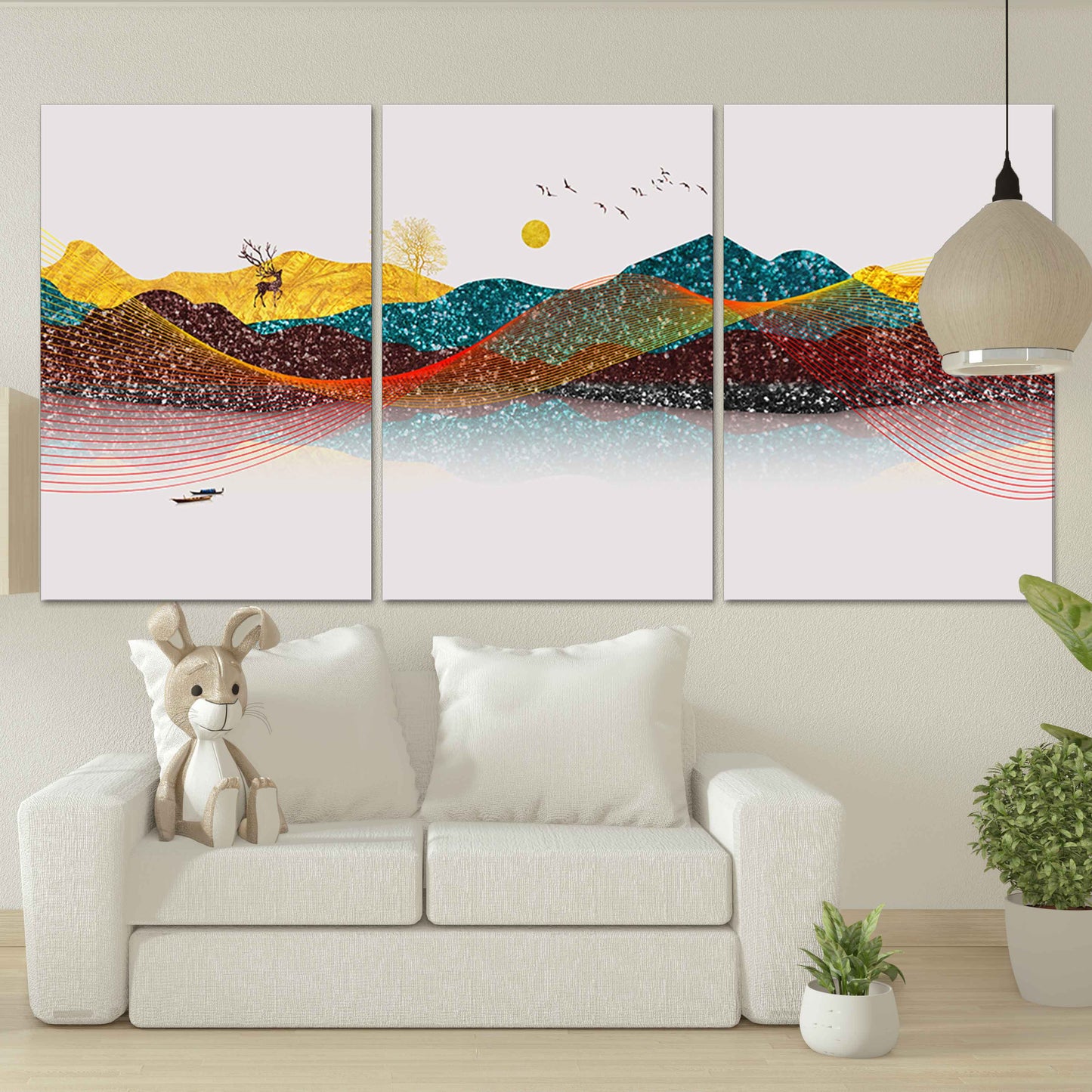 Berg-Linienkunst-Wanddruck, moderne abstrakte Kunst, abstrakter Kunstdruck, mehrteilige Leinwand, Raumwanddekoration, abstrakte Wandkunst, abstrakte Malerei