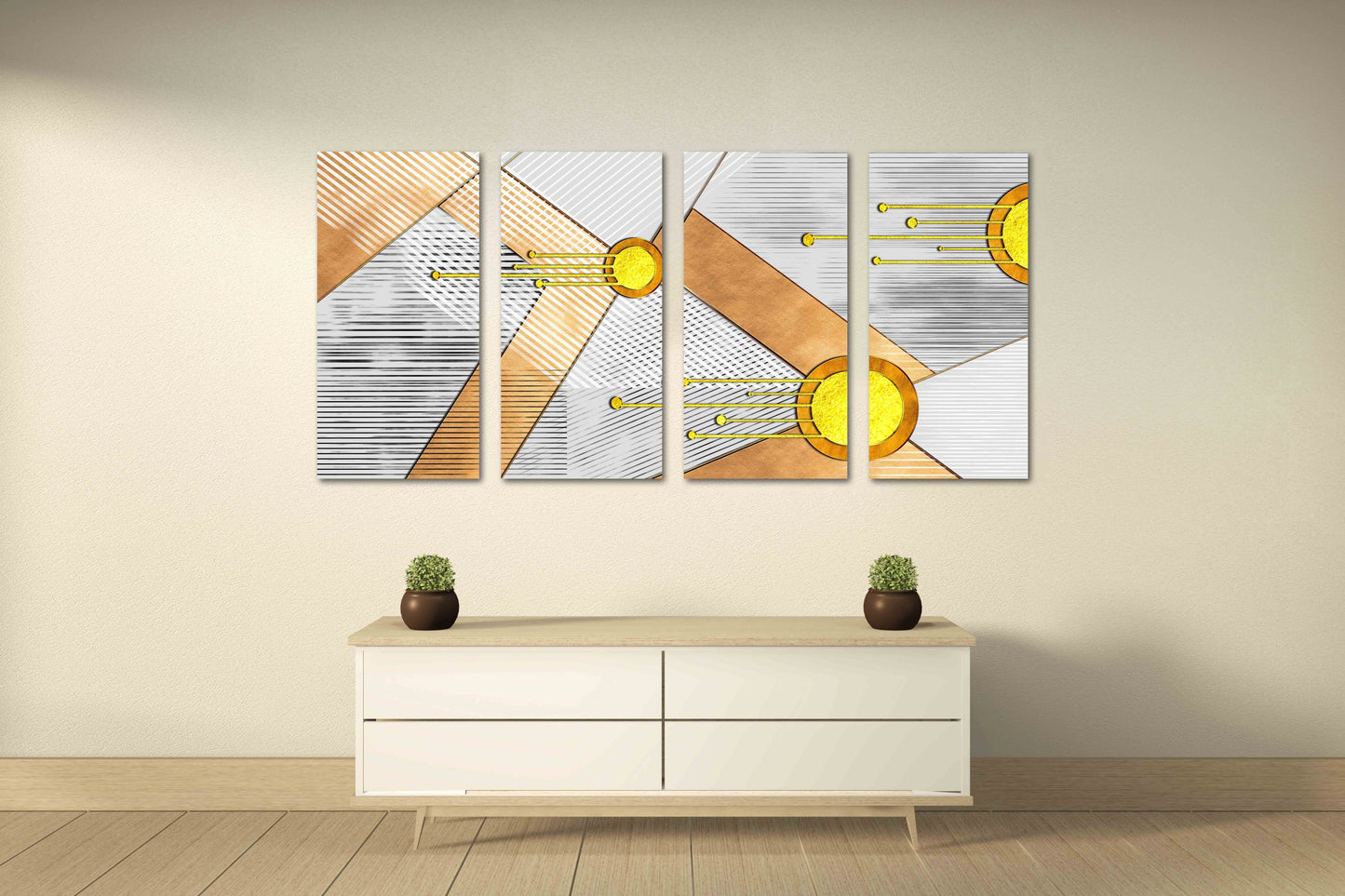 Geometric patterns Modern abstract art Wall collage kit Multi panel canvas Wall art Canvas painting Abstract wall art Home