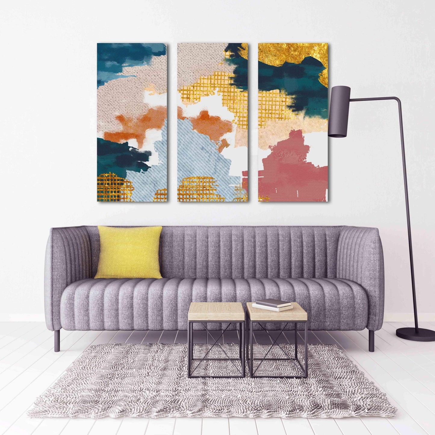 Abstract colorful painting large Modern abstract art Abstract expressionist painting Wall collage kit Abstract wall art Home wall decor