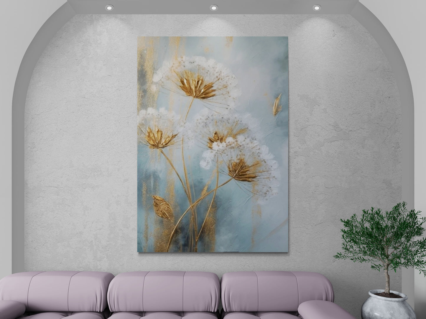 Große Pusteblumen-Wandkunst, gerahmter Blumen-Leinwanddruck, bedruckte Blumen-Wandkunst, Wandkunst mit schwebendem Rahmen, Leinwanddruck für Wohnzimmer