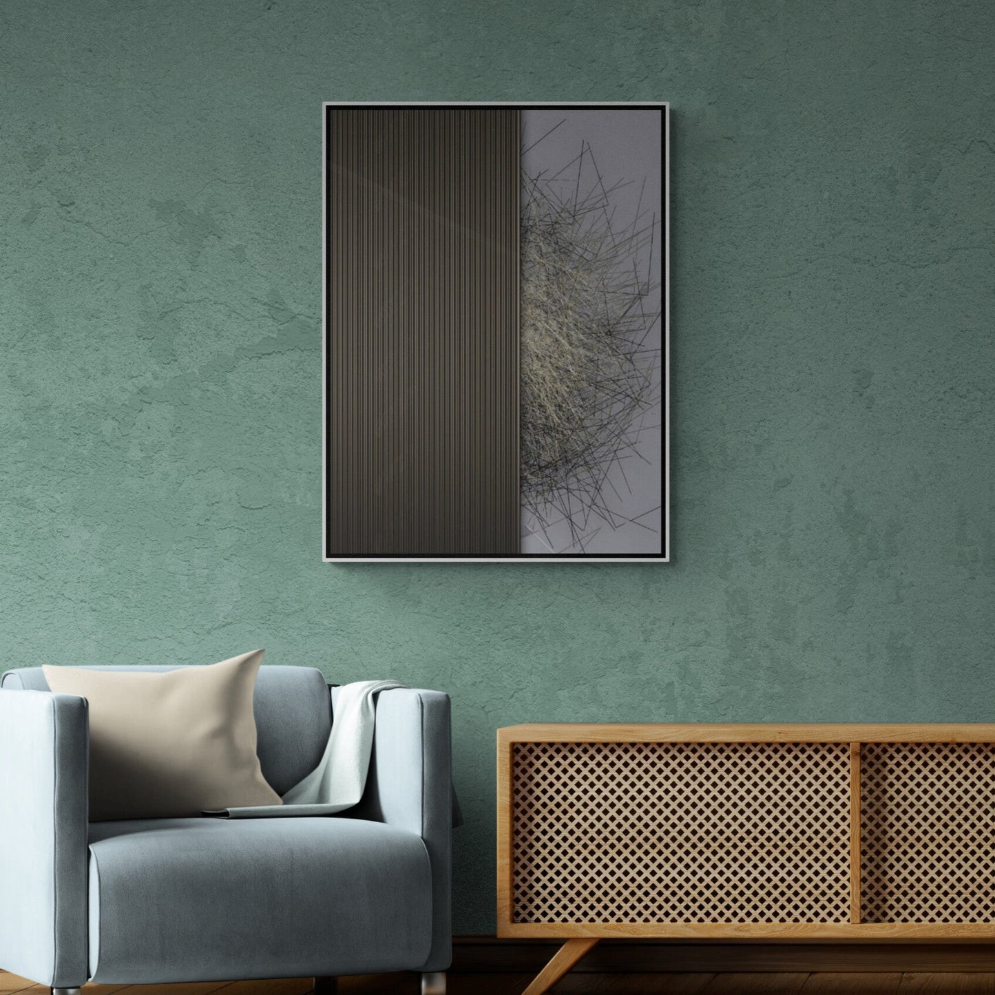 Abstrakte schwarz-weiße Wandkunst, moderner gerahmter Leinwanddruck, großes hängendes Wanddekor, neutraler Schlafzimmer-Kunstdruck, Geschenk für ihn