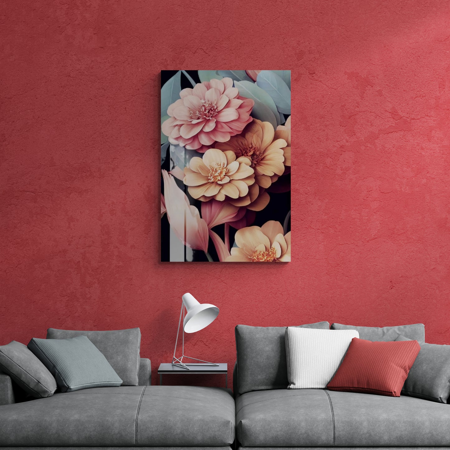 Blumen Wandkunst, großer floraler Kunstdruck, gerahmtes botanisches Kunstwerk, druckbare Wandkunst, Geschenk für sie, Schlafzimmer Wandkunst