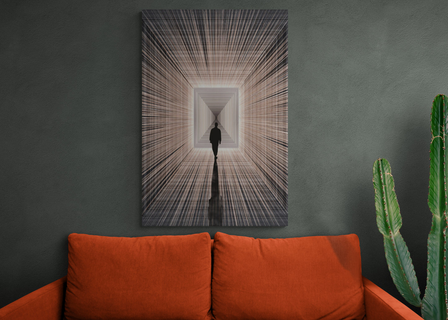 Große abstrakte gerahmte Wandkunst, Zeitgenössischer Leinwanddruck, Dunkles Kunstwerk, Moderne Wandkunst für Wohnzimmer