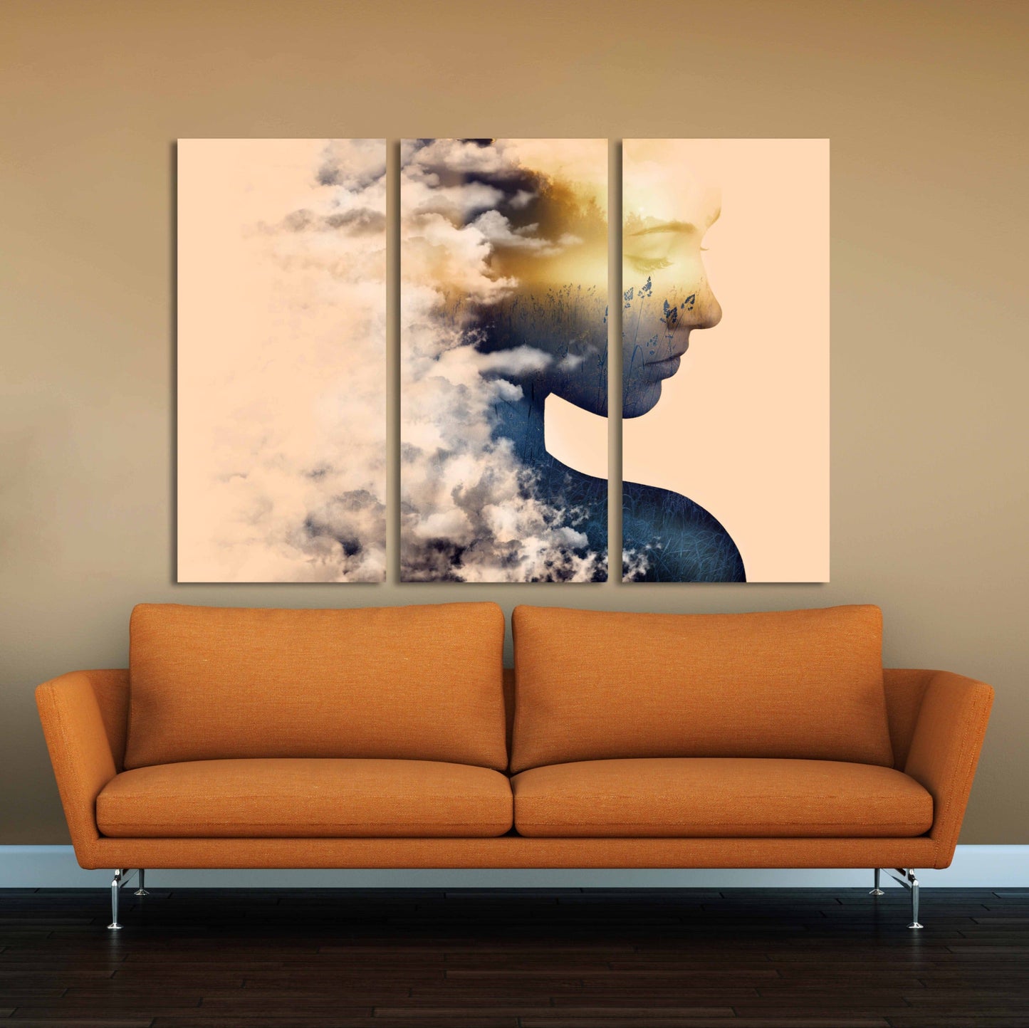 Gemälde Frauengesichter Wandkunst Gemälde auf Leinwand, Frauen Wandkunst, Wohnwanddekor, Leinwandgemälde, abstrakte Malerei, Wohngemälde