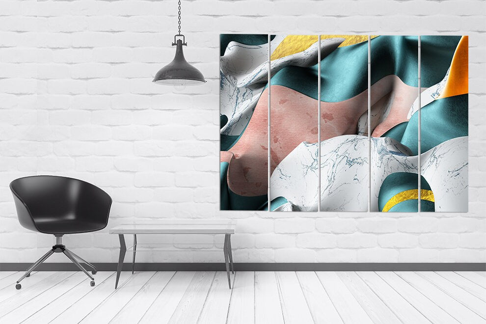 Abstrakte mehrteilige Wandkunst, extra großes Leinwandgemälde, moderner Wanddekordruck