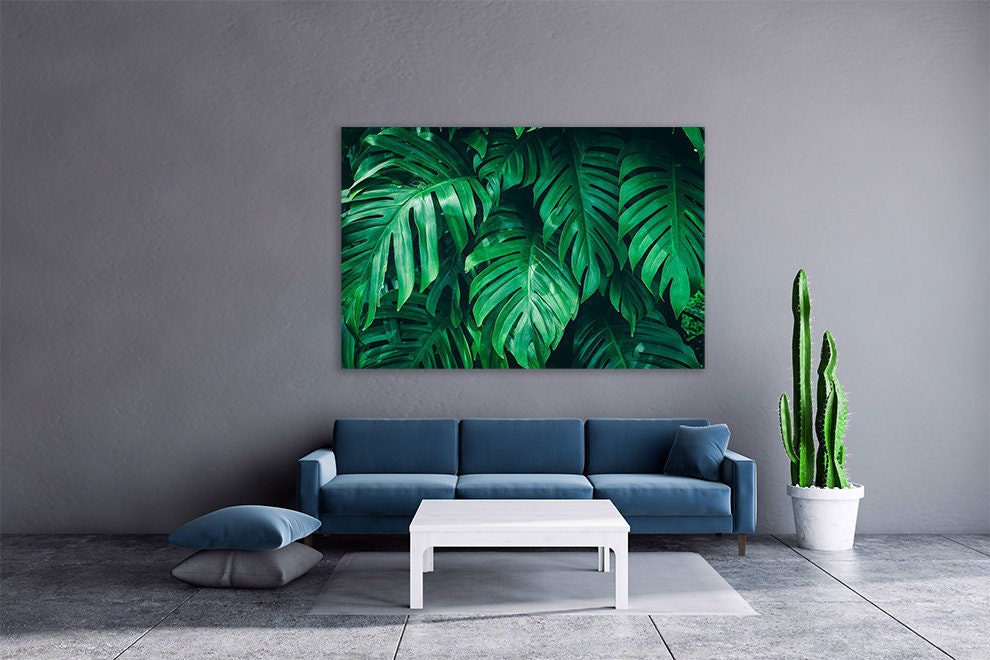 Tropische Wandkunstgemälde auf Leinwand, Wanddekoration für Zuhause, Leinwandgemälde, riesige Wandkunst, Wanddekoration im Bauernhausstil, florale Leinwandwandkunst