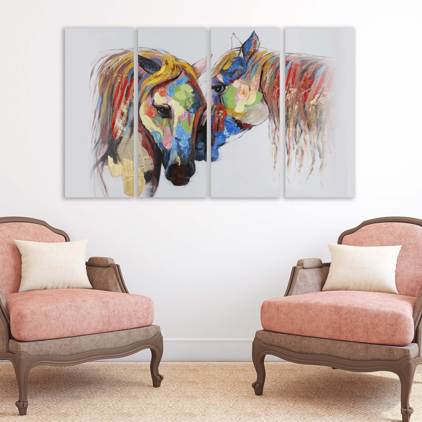 Amazing hand drawn horse Horse wall art paintings on canvas, watercolor horse home wall decor, canvas painting, horse printable art