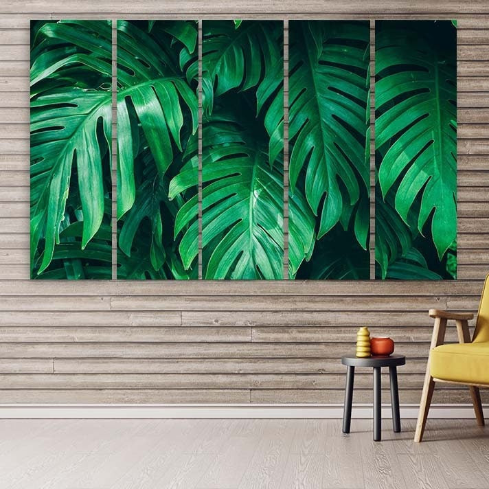 Tropische Wandkunstgemälde auf Leinwand, Wanddekoration für Zuhause, Leinwandgemälde, riesige Wandkunst, Wanddekoration im Bauernhausstil, florale Leinwandwandkunst