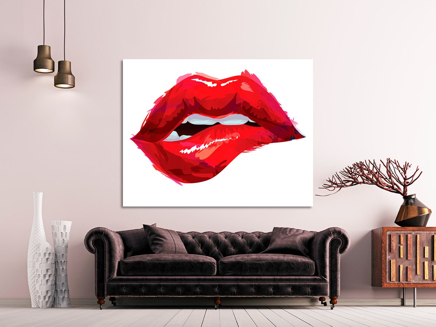 Rote Lippen Leinwanddruck Mode Wandkunst Moderne Wanddekoration Gemälde auf Leinwand sehr große Leinwandgemälde