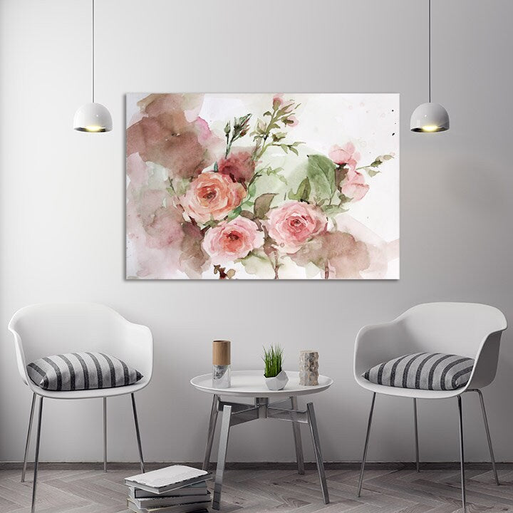 Wall art boho flowers, Botanical paintings, Flowers wall art paintings on canvas, bouquet of flowers wall art, boho flowers print
