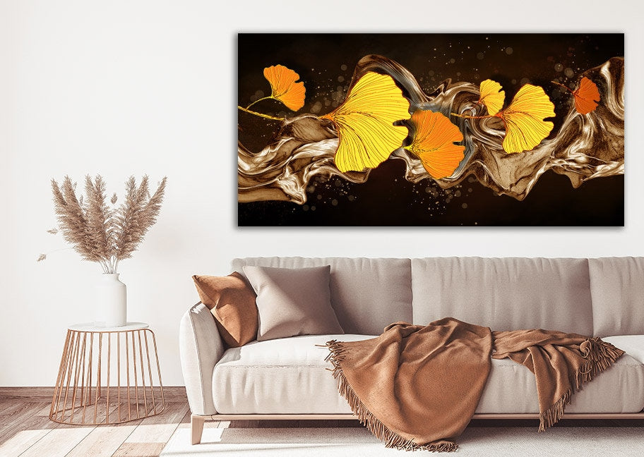 Abstrakte Blätter Wandkunst Gemälde auf Leinwand Home Wand Dekor Leinwand Gemälde Housewarming und Hochzeitsgeschenk