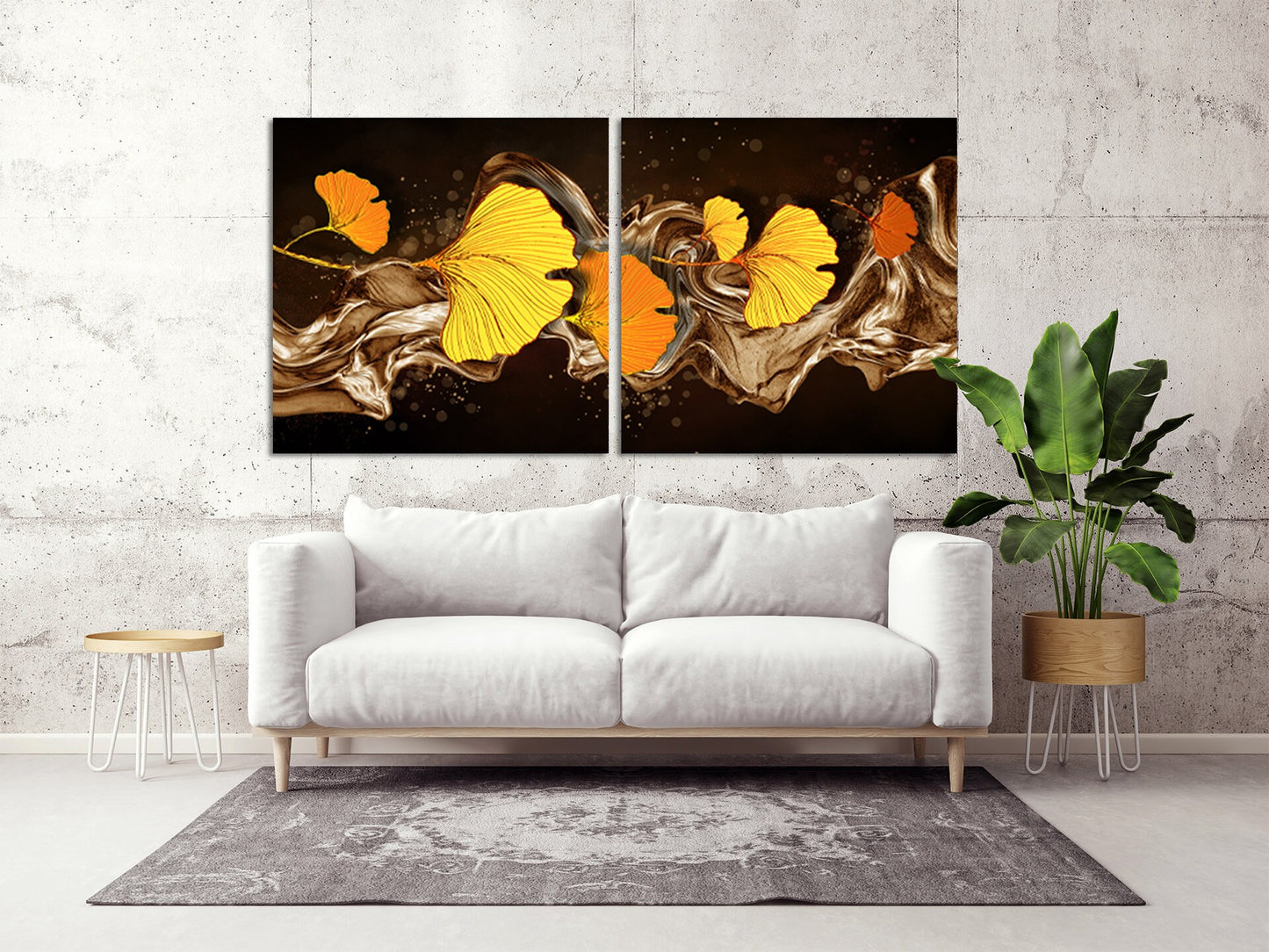 Abstrakte Blätter Wandkunst Gemälde auf Leinwand Home Wand Dekor Leinwand Gemälde Housewarming und Hochzeitsgeschenk
