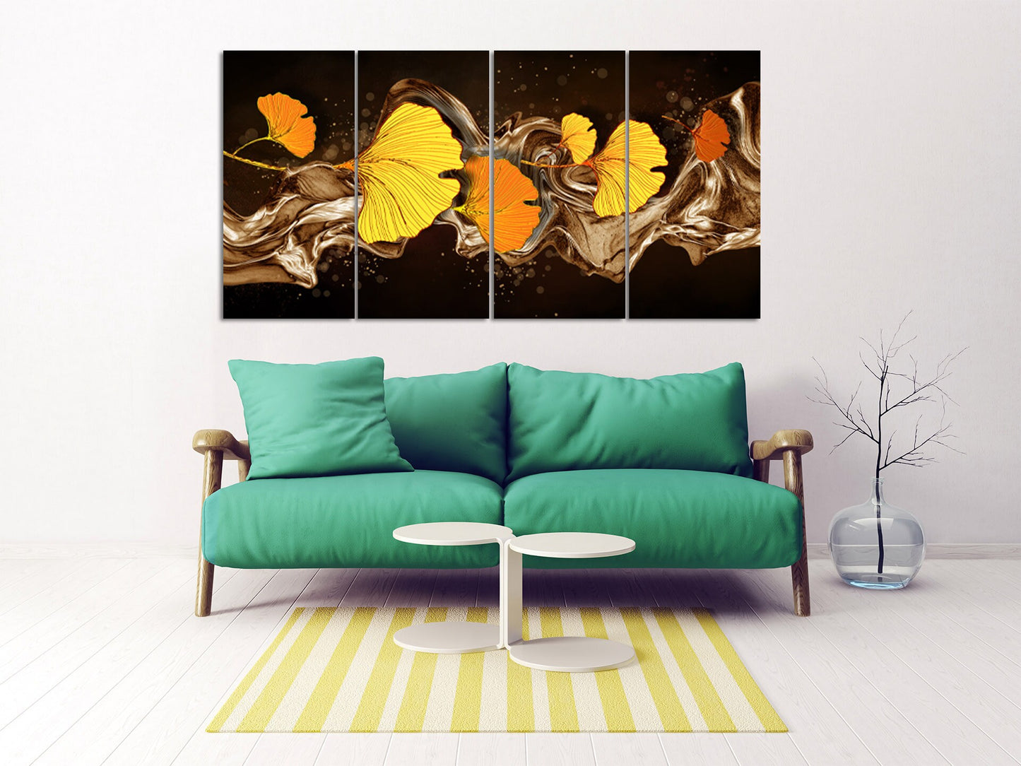 Abstrakte Blätter Wandkunst Gemälde auf Leinwand Home Wand Dekor Leinwand Gemälde Housewarming und Hochzeitsgeschenk