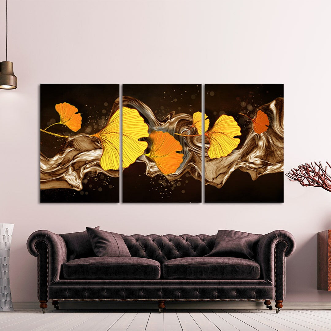 Abstrakte Blätter Wandkunst Gemälde auf Leinwand Home Wand Dekor Leinwand Gemälde Housewarming und Hochzeitsgeschenk