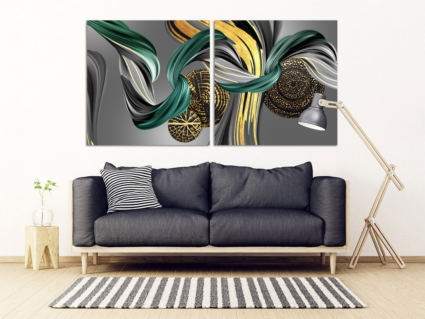 Abstrakte Wandkunst, Bilderrahmen, moderne Wanddekoration für Zuhause, mehrteiliges abstraktes Leinwandgemälde, extragroße Wandkunst