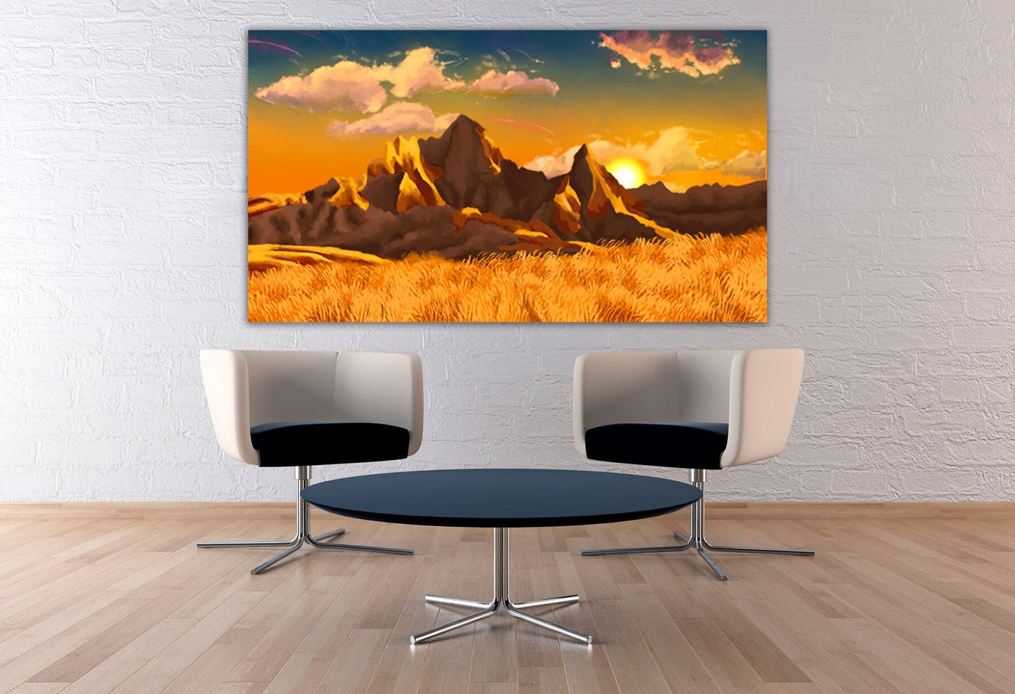 Berge Wandkunst Landschaftsgemälde auf Leinwand Naturdrucke Wohnschlafzimmer Wanddekoration extra großes mehrteiliges Leinwandgemälde