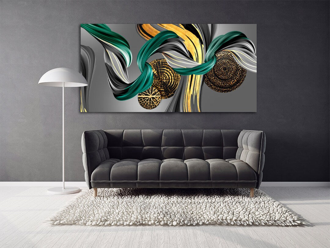Abstrakte Wandkunst, Bilderrahmen, moderne Wanddekoration für Zuhause, mehrteiliges abstraktes Leinwandgemälde, extragroße Wandkunst