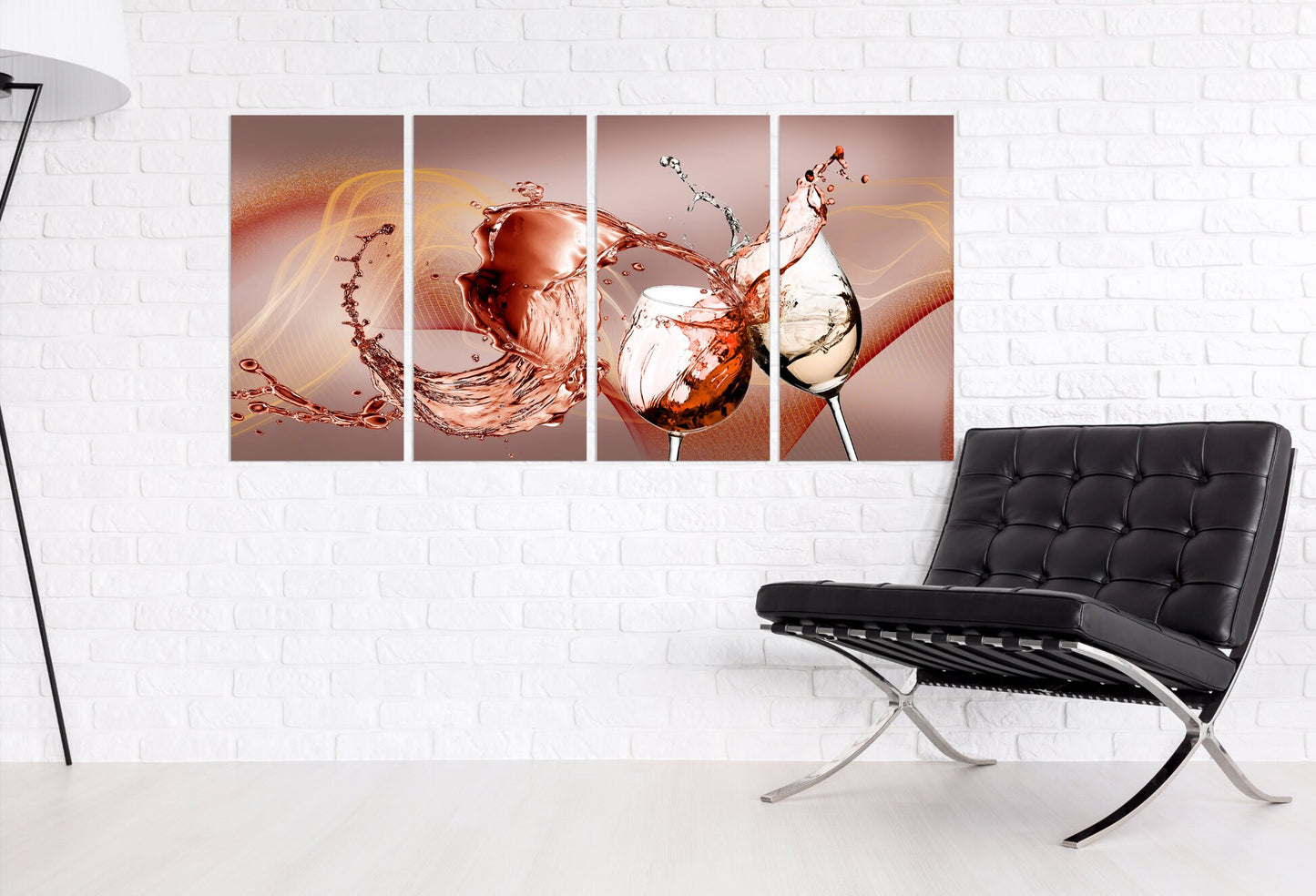 Weinwandkunst, Küchenwanddekoration, Leinwand, extra groß, mehrteiliges Leinwandgemälde, Geschenk zur Wohnungserwärmung, druckbare Kunst, 3-teilige Rahmenleinwand