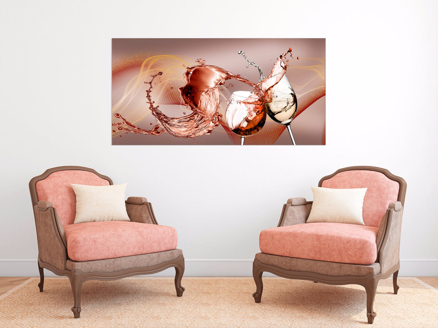 Weinwandkunst, Küchenwanddekoration, Leinwand, extra groß, mehrteiliges Leinwandgemälde, Geschenk zur Wohnungserwärmung, druckbare Kunst, 3-teilige Rahmenleinwand