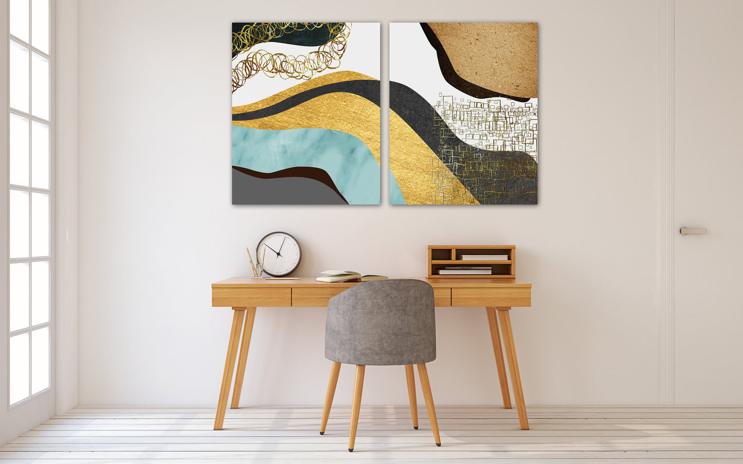 Abstract painting modern extra large canvas wall art, abstract multi panel canvas