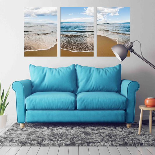 Meereswandkunstdruck auf Leinwand, Wanddekoration für Zuhause, druckbares Wandkunst-Set von 3, maritime Wandkunst, maritime Wanddekoration, druckbare Kunst