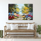 Flower wall decor paintings on canvas, Nature painting, home wall decor, wood wall art, multi panel wall art, landscape painting prints