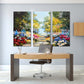 Flower wall decor paintings on canvas, Nature painting, home wall decor, wood wall art, multi panel wall art, landscape painting prints