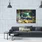 Modern wall art paintings on canvas, Abstract painting,home wall decor, abstract print, Colorful interior of bar and restaurant at night