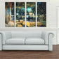 Modern wall art paintings on canvas, Abstract painting,home wall decor, abstract print, Colorful interior of bar and restaurant at night