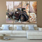 Retro aristocratic lady wall art Aesthetic room decor vintage oil painting on canvas Retro car wall art