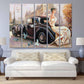 Retro aristocratic lady wall art Aesthetic room decor vintage oil painting on canvas Retro car wall art
