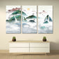 Emerald green wall decor Framed wall art mountains Canvas painting Mountain wall decal Prints Modern Abstract Canvas Painting