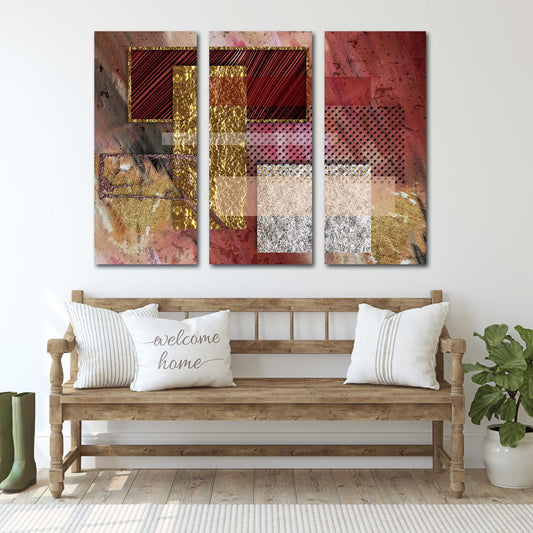 Modern abstract art 3 piece frame canvas Multi panel canvas Wall art Canvas painting Abstract wall art Home wall decor