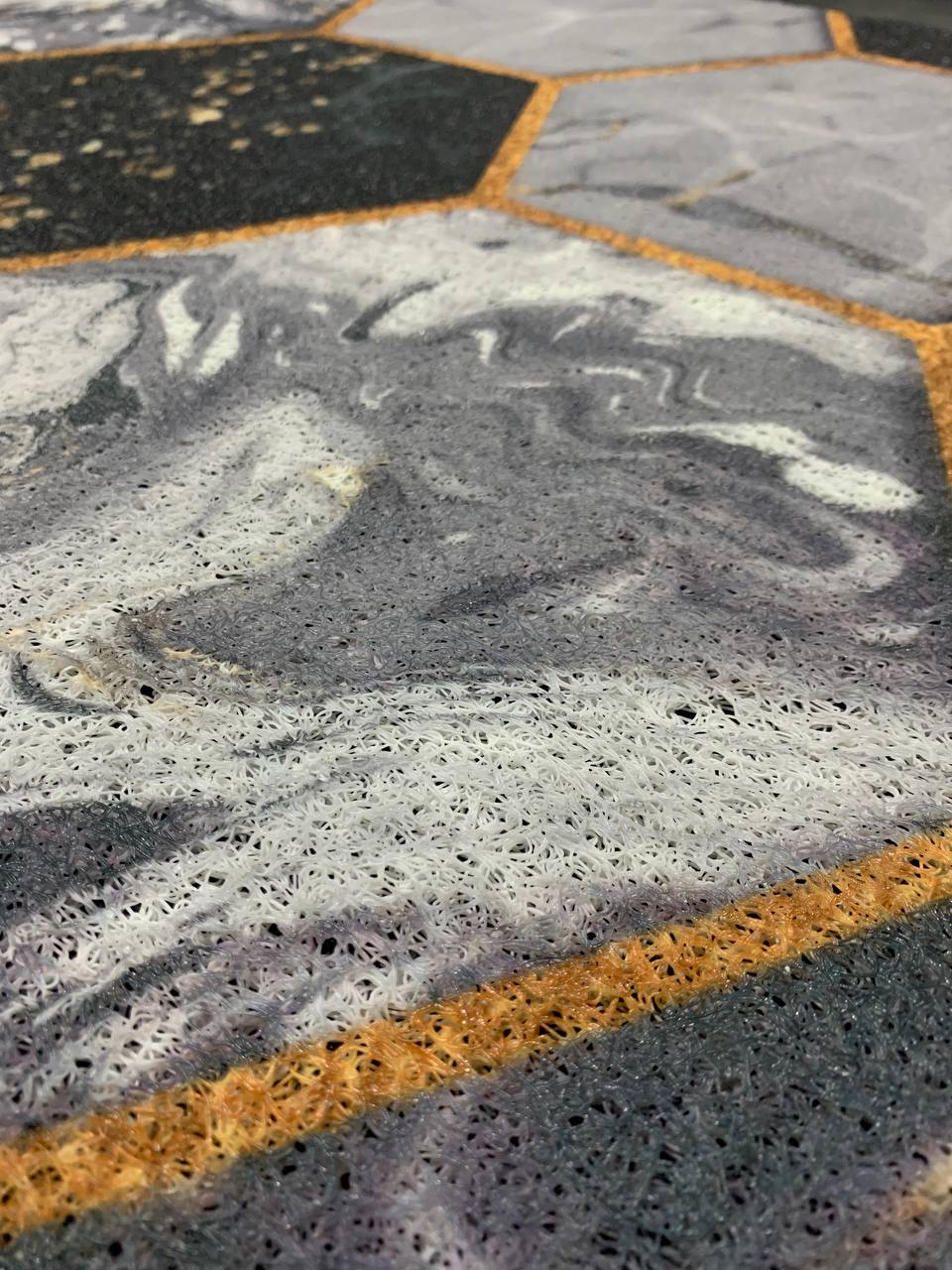 Schmutzabweisender Teppich, Flurmatte aus Gummi „Wabenmuster“