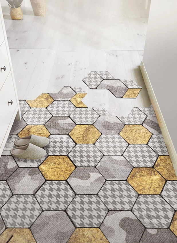 Schmutzabweisende Fußmatte, Gummimatte „Honig“