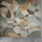 Abstract extra large wallpaper, self adhesive neutral wall mural, accentual removable wallpaper, living room wall mural