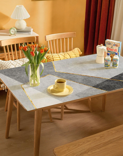 Tischschutz für Café oder Restaurant, Tischdecke mit Lederstruktur „Shades of Gray“