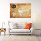 World map wall art paintings on canvas, home wall decor, canvas painting, huge wall art, living room art, extra large wall art