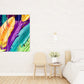 Eclectic wall art, Modern wall art paintings on canvas, feather print feathers wall art home wall decor canvas painting very large paintings